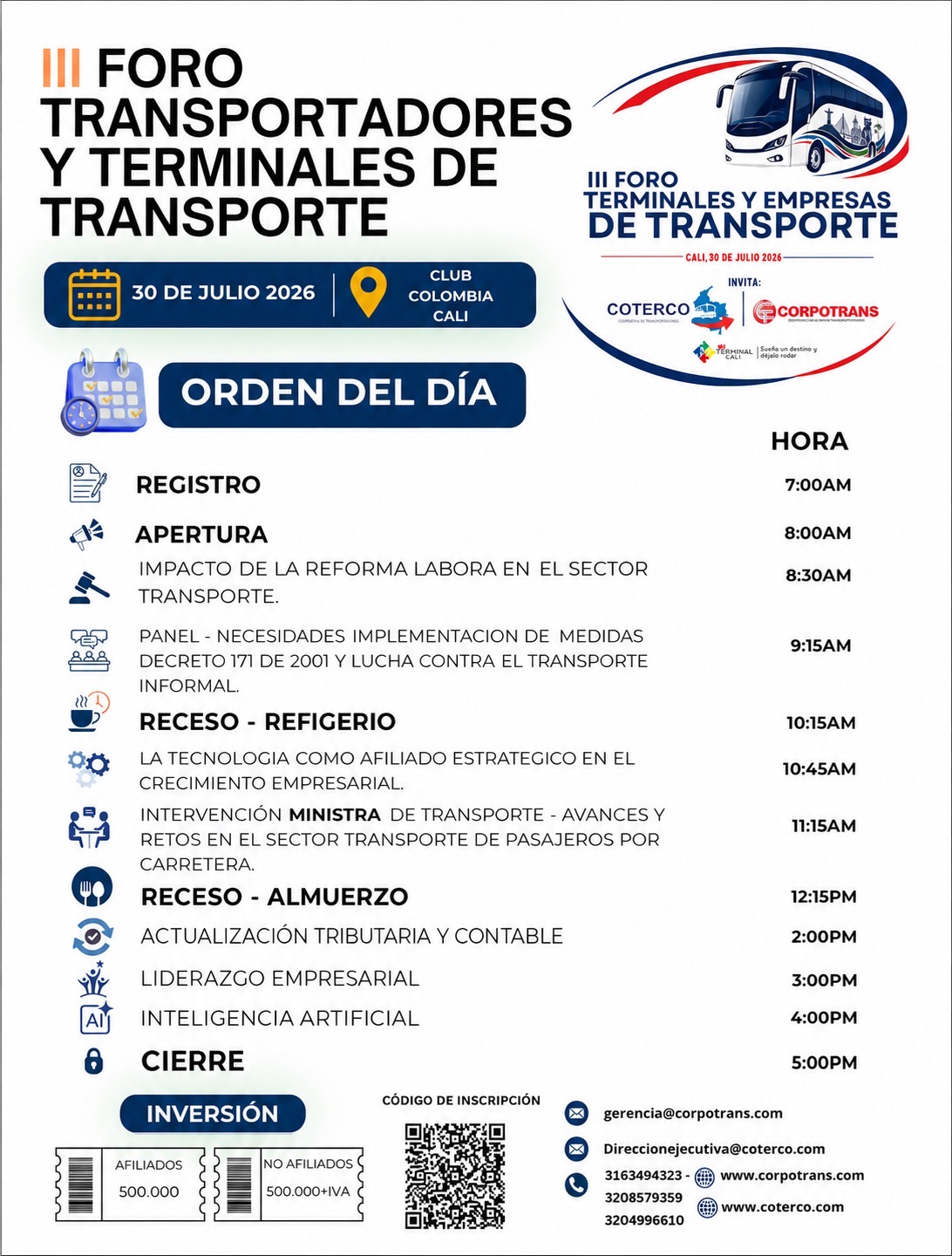 Agenda del evento